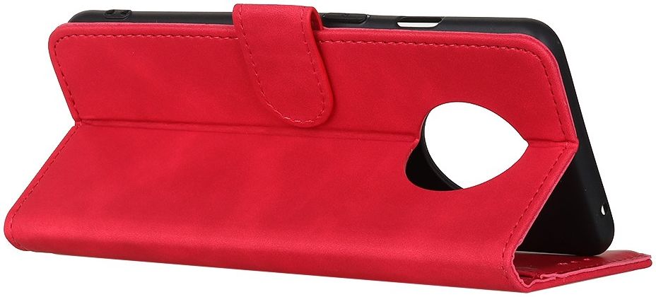 Xiaomi Redmi Note 9T Hoesje Vintage Wallet Book Case Rood afbeelding 7
