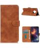 Xiaomi Redmi Note 9T Hoesje Vintage Wallet Book Case Bruin