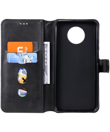 Xiaomi Redmi Note 9T Hoesje Portemonnee Retro Book Case Zwart Hoesjes
