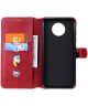 Xiaomi Redmi Note 9T Hoesje Portemonnee Retro Book Case Rood