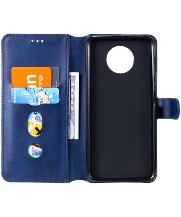 Xiaomi Redmi Note 9T Hoesje Portemonnee Retro Book Case Blauw Hoesjes