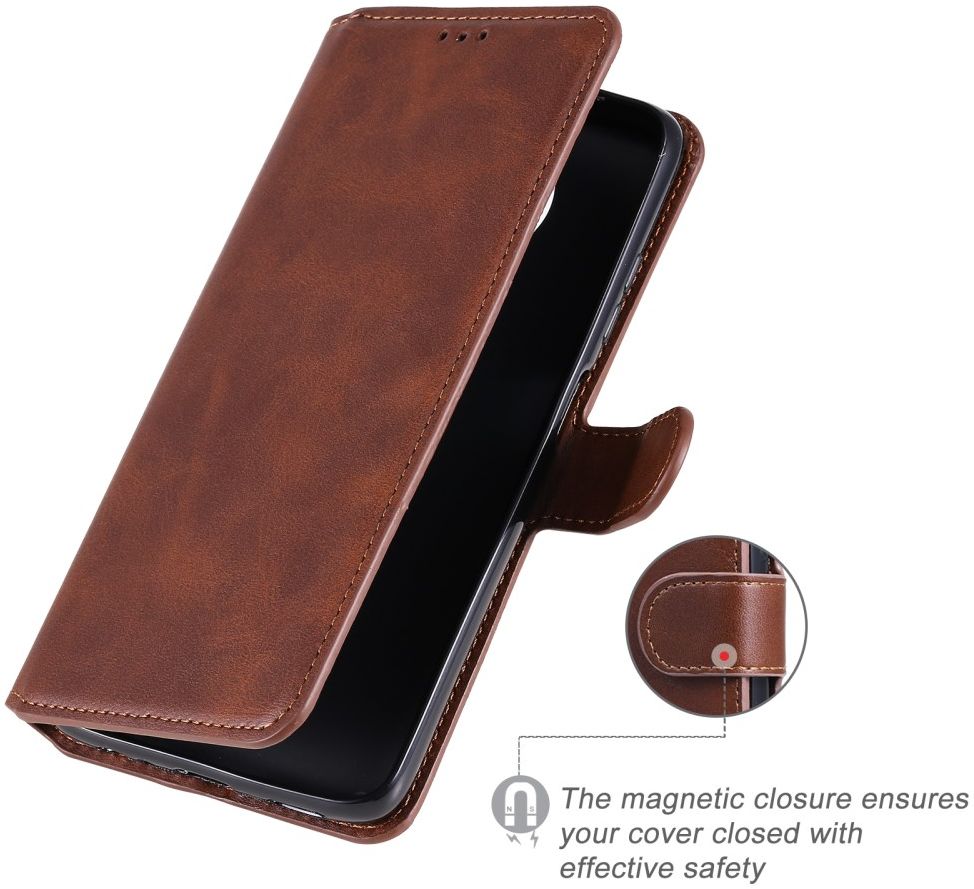 Xiaomi Redmi Note 9T Hoesje Portemonnee Retro Book Case Bruin afbeelding 7