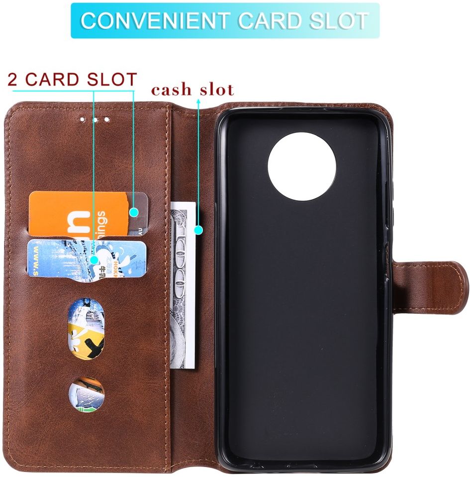 Xiaomi Redmi Note 9T Hoesje Portemonnee Retro Book Case Bruin afbeelding 8