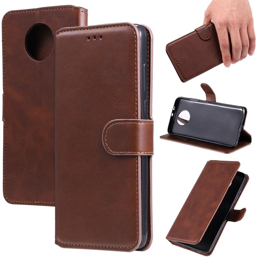 Xiaomi Redmi Note 9T Hoesje Portemonnee Retro Book Case Bruin afbeelding 10