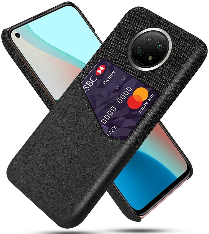 Xiaomi Redmi Note 9T Hoesje met Kaartsleuf Back Cover Zwart afbeelding 1