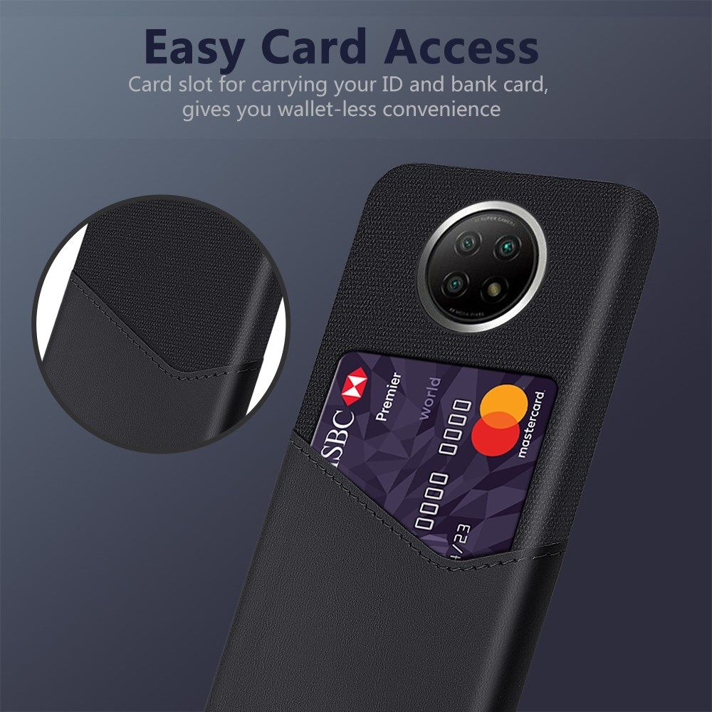 Xiaomi Redmi Note 9T Hoesje met Kaartsleuf Back Cover Zwart afbeelding 3