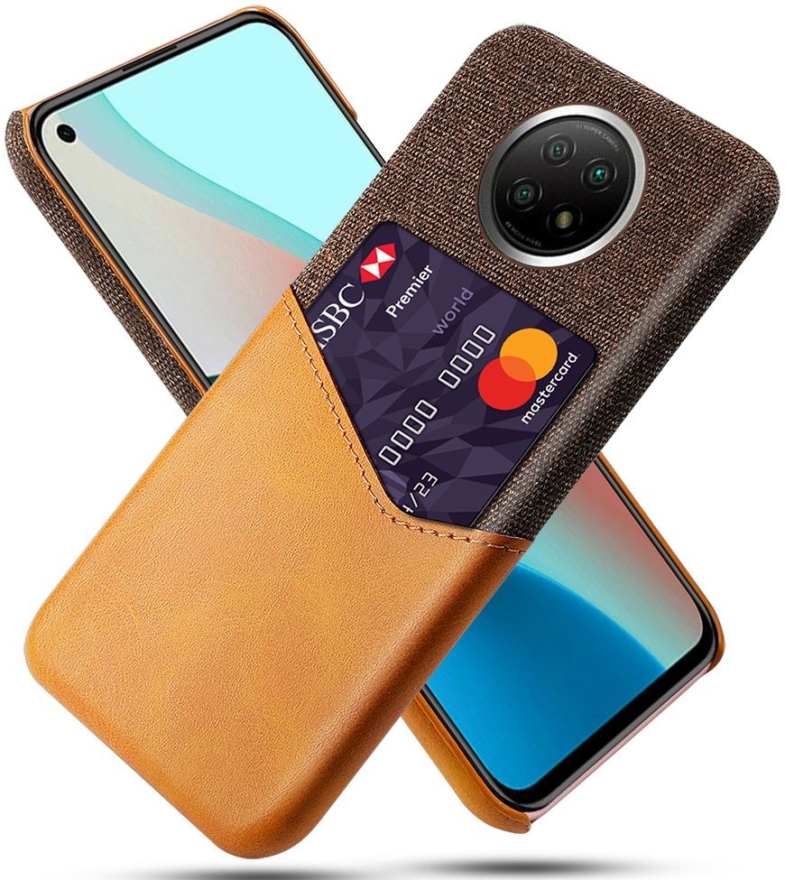 Xiaomi Redmi Note 9T Hoesje met Kaartsleuf Back Cover Oranje afbeelding 1