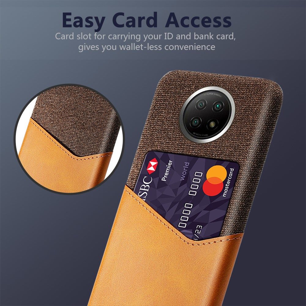 Xiaomi Redmi Note 9T Hoesje met Kaartsleuf Back Cover Oranje afbeelding 3