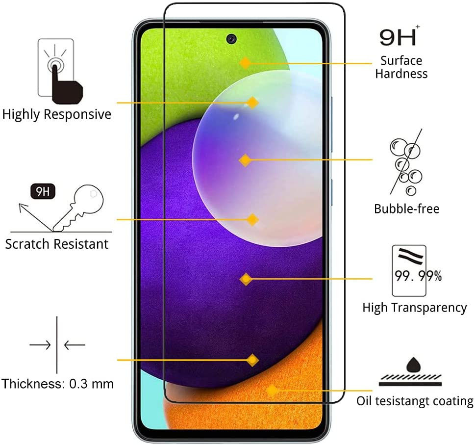 Samsung Galaxy A52 / A52S Screen Protector Arc Edge Tempered Glass afbeelding 4
