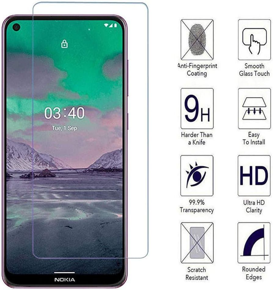 Nokia 5.4 Screen Protector 0.3mm Arc Edge Tempered Glass afbeelding 4