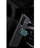 OnePlus 9 Hoesje TPU Back Cover met Magnetische Kickstand Ring Blauw