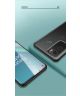 OnePlus 9 Pro Hoesje TPU Hybride Back Cover Mat Transparant/Zwart