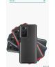 OnePlus 9 Pro Hoesje TPU Hybride Back Cover Mat Transparant/Rood