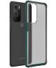 OnePlus 9 Pro Hoesje TPU Hybride Back Cover Mat Transparant/Groen