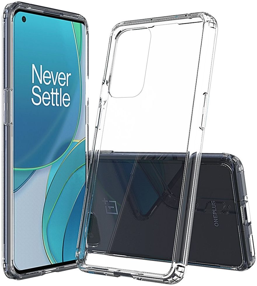 OnePlus 9 Pro Hoesje Hybride TPU Back Cover Transparant afbeelding 1