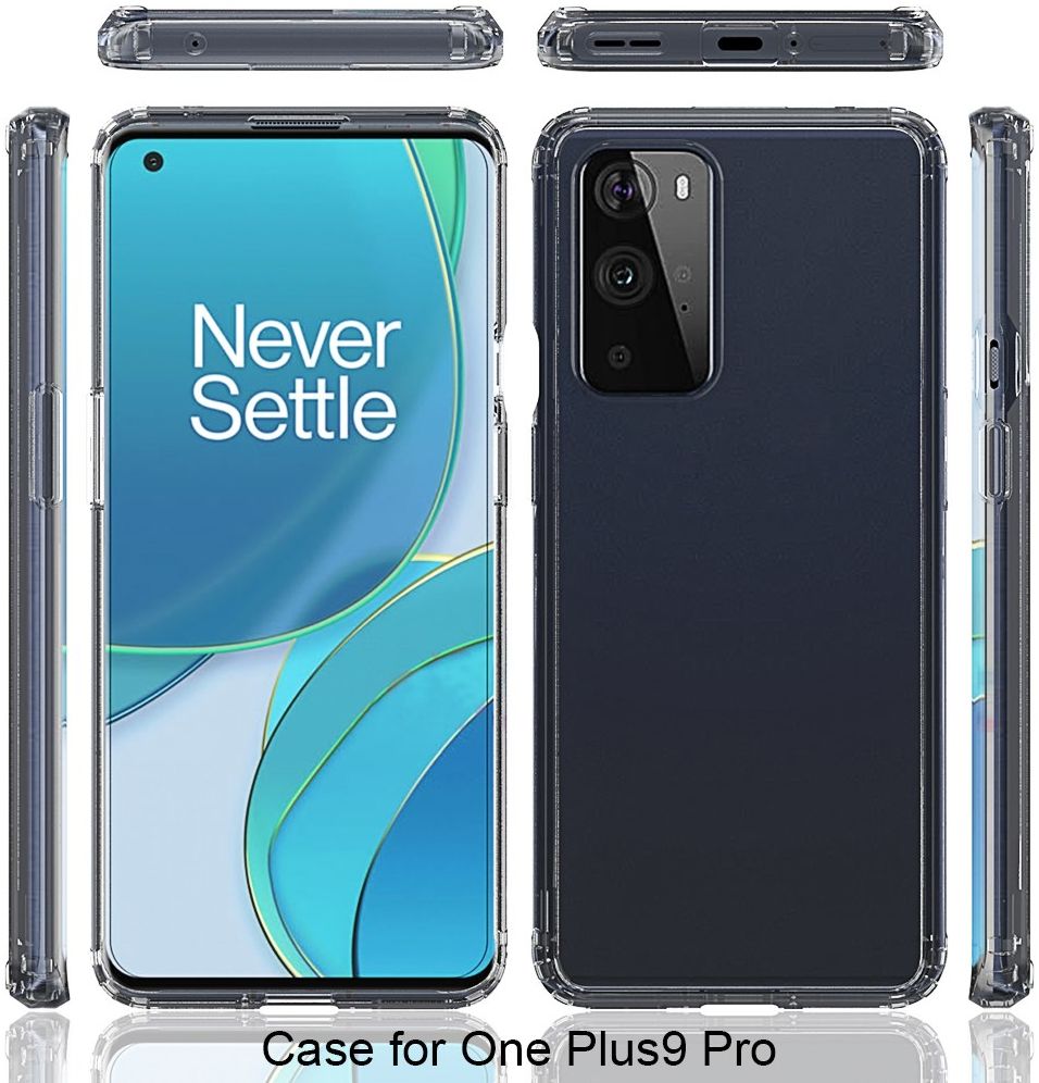 OnePlus 9 Pro Hoesje Hybride TPU Back Cover Transparant afbeelding 6