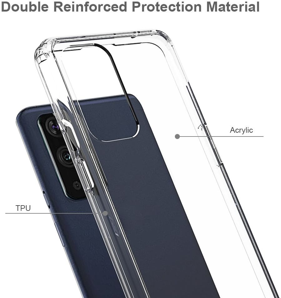 OnePlus 9 Pro Hoesje Hybride TPU Back Cover Transparant afbeelding 2