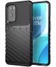 OnePlus 9 Hoesje Twill Thunder Texture Back Cover Zwart