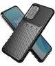 OnePlus 9 Hoesje Twill Thunder Texture Back Cover Groen