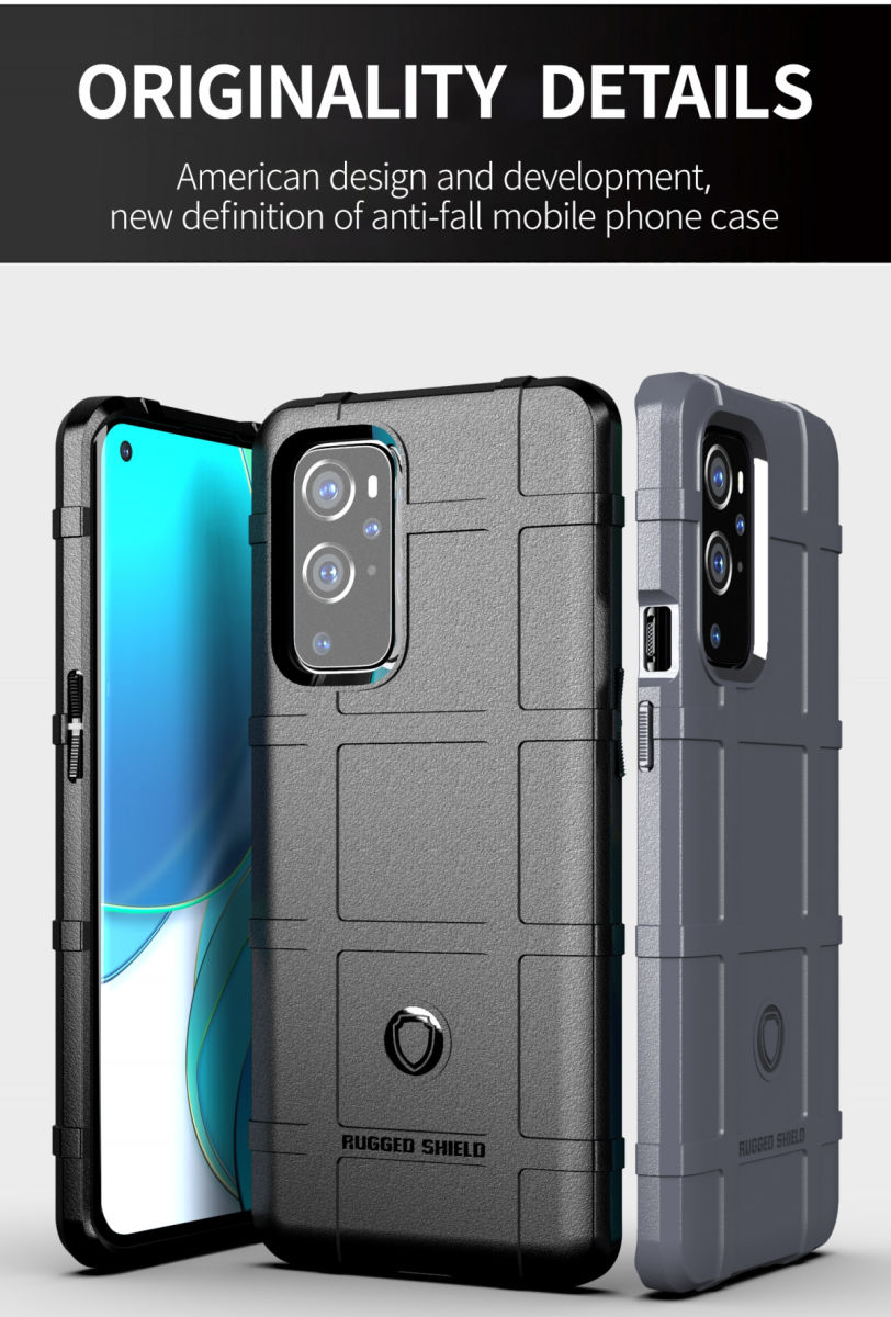 OnePlus 9 Hoesje Shock Proof Rugged Shield Back Cover Zwart afbeelding 7
