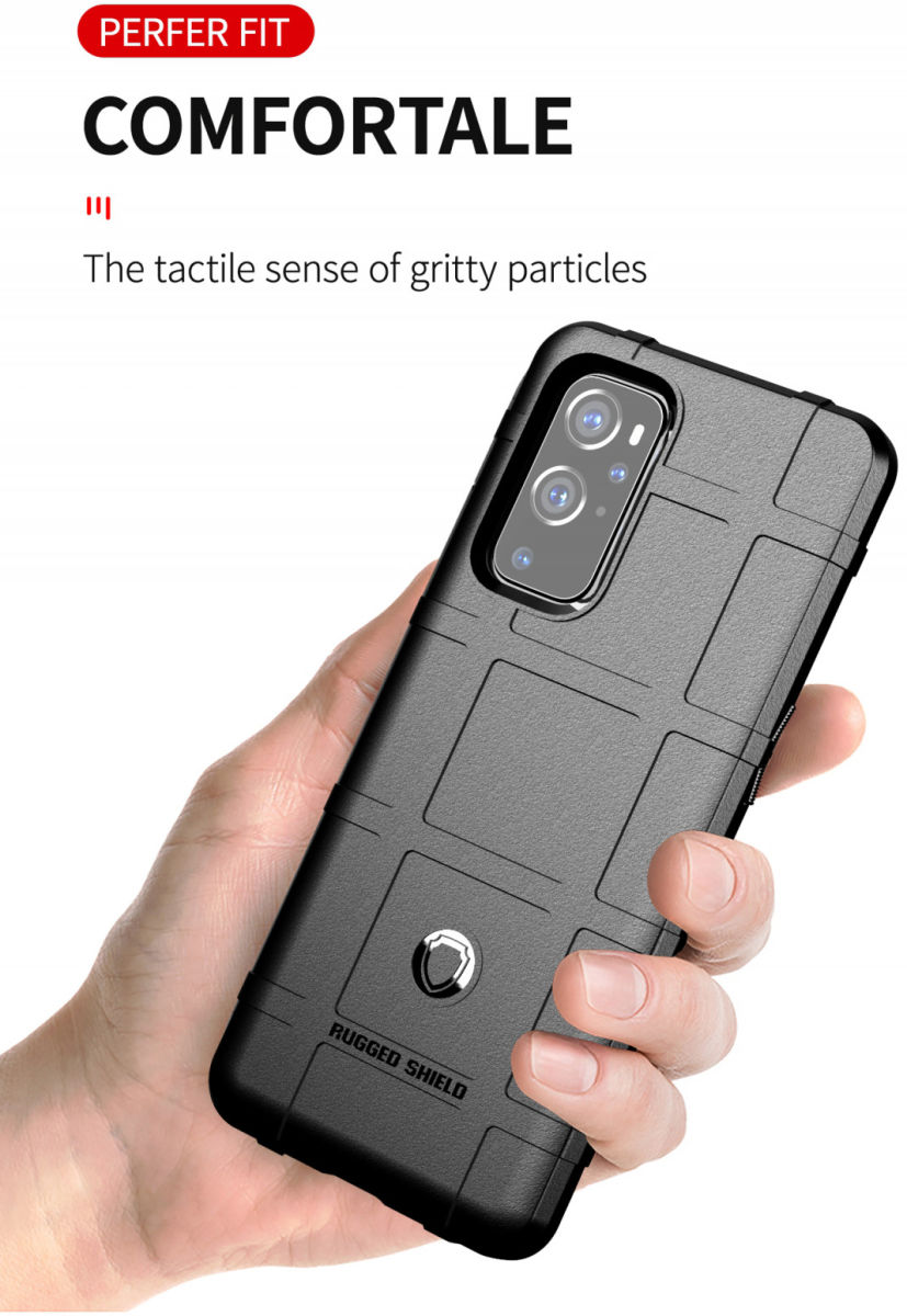 OnePlus 9 Hoesje Shock Proof Rugged Shield Back Cover Zwart afbeelding 4