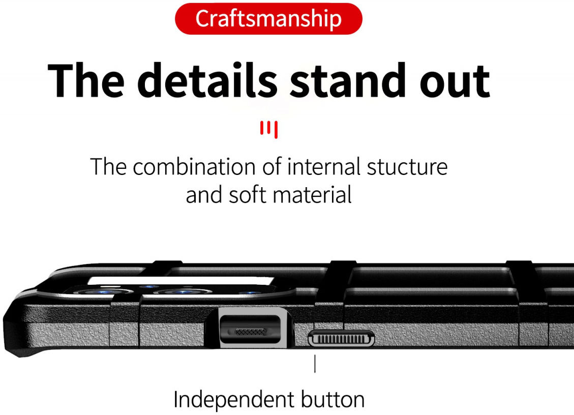 OnePlus 9 Hoesje Shock Proof Rugged Shield Back Cover Zwart afbeelding 5