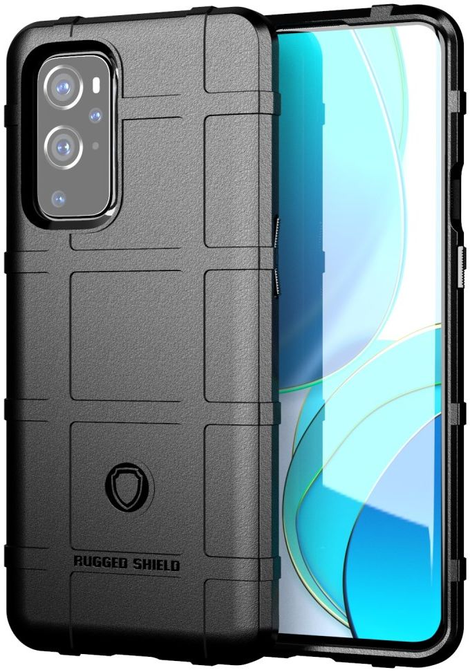 OnePlus 9 Hoesje Shock Proof Rugged Shield Back Cover Zwart afbeelding 1