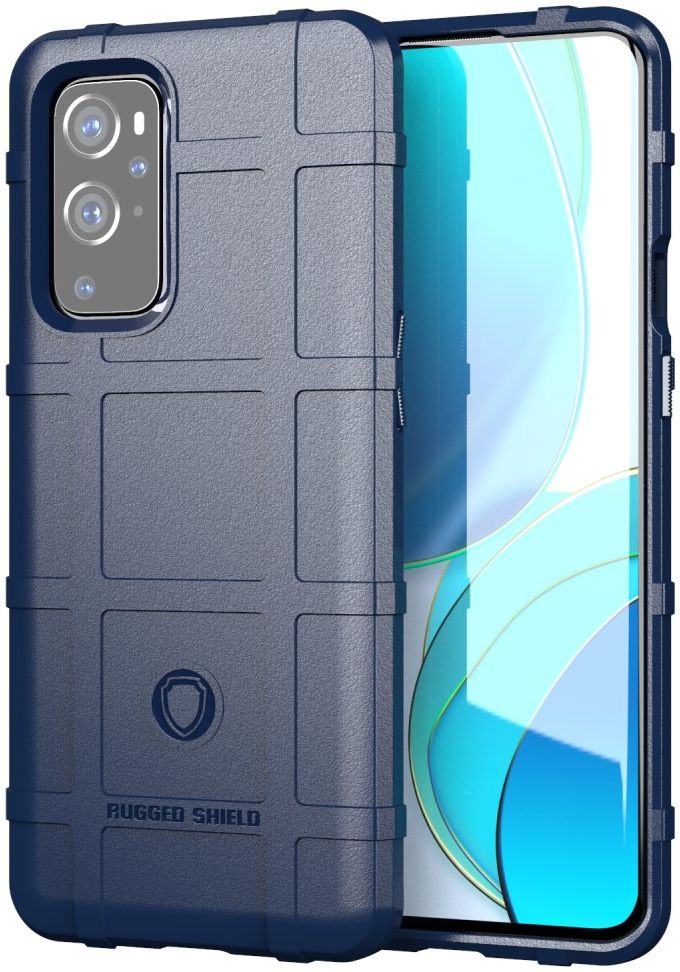 OnePlus 9 Hoesje Shock Proof Rugged Shield Back Cover Blauw afbeelding 1