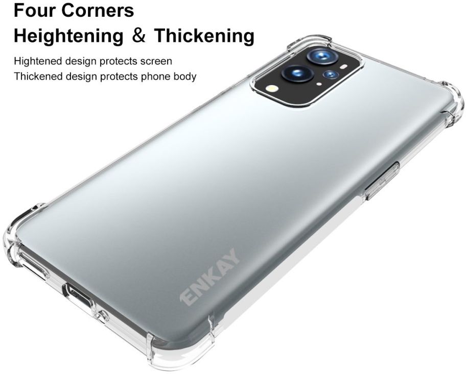ENKAY OnePlus 9 Pro Hoesje Schokbestendig TPU Back Cover Transparant afbeelding 2