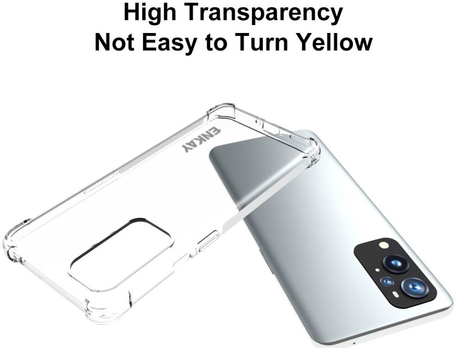 ENKAY OnePlus 9 Pro Hoesje Schokbestendig TPU Back Cover Transparant afbeelding 6