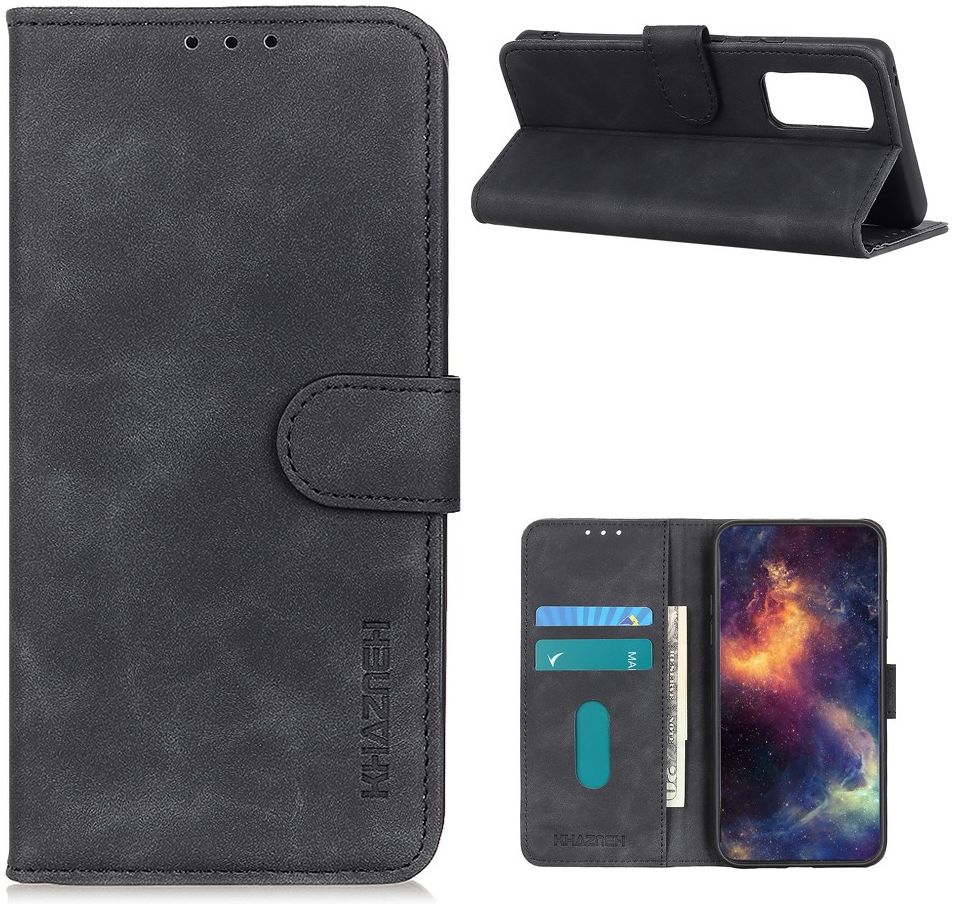 OnePlus 9 Hoesje Vintage Wallet Book Case Zwart afbeelding 4