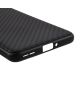 OnePlus 9 Pro Hoesje Dun TPU Carbon Fiber Back Cover Zwart