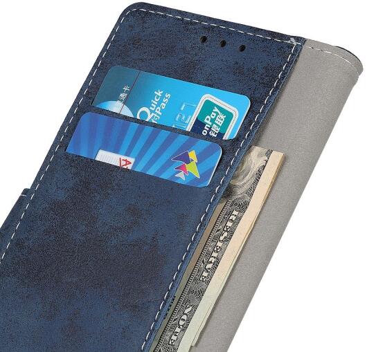 OnePlus 9 Hoesje Vintage Portemonnee Book Case Blauw afbeelding 3