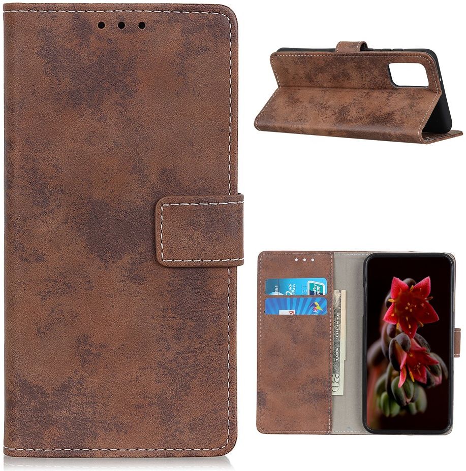 OnePlus 9 Hoesje Vintage Portemonnee Book Case Bruin afbeelding 8