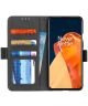 OnePlus 9 Pro Hoesje Portemonnee Book Case met Stand Zwart