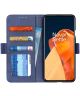 OnePlus 9 Pro Hoesje Portemonnee Book Case met Stand Blauw