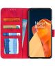 OnePlus 9 Pro Hoesje met Pasjes Book Case Portemonnee Rood