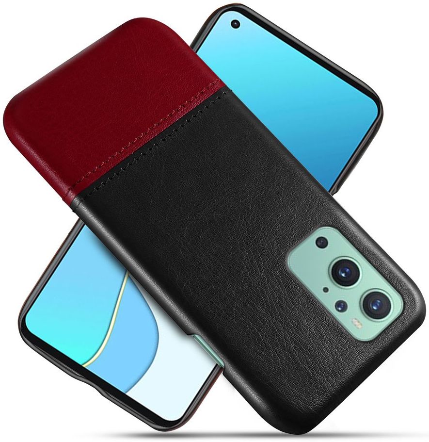 OnePlus 9 Hoesje met Kunstleer Coating Back Cover Rood afbeelding 1