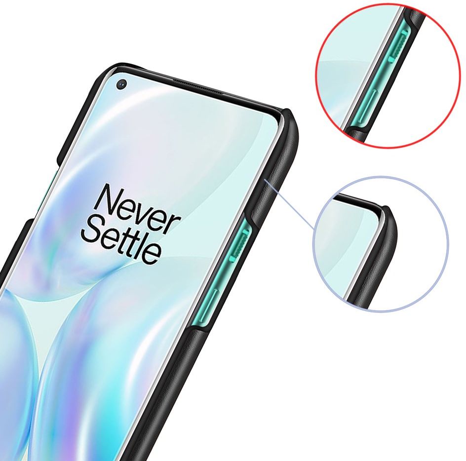 OnePlus 9 Hoesje met Kunstleer Coating Back Cover Rood afbeelding 5