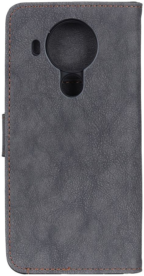 KHAZNEH Nokia 5.4 Hoesje Retro Wallet Book Case met Stand Zwart afbeelding 6
