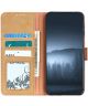 KHAZNEH Nokia 5.4 Hoesje Retro Wallet Book Case met Stand Geel