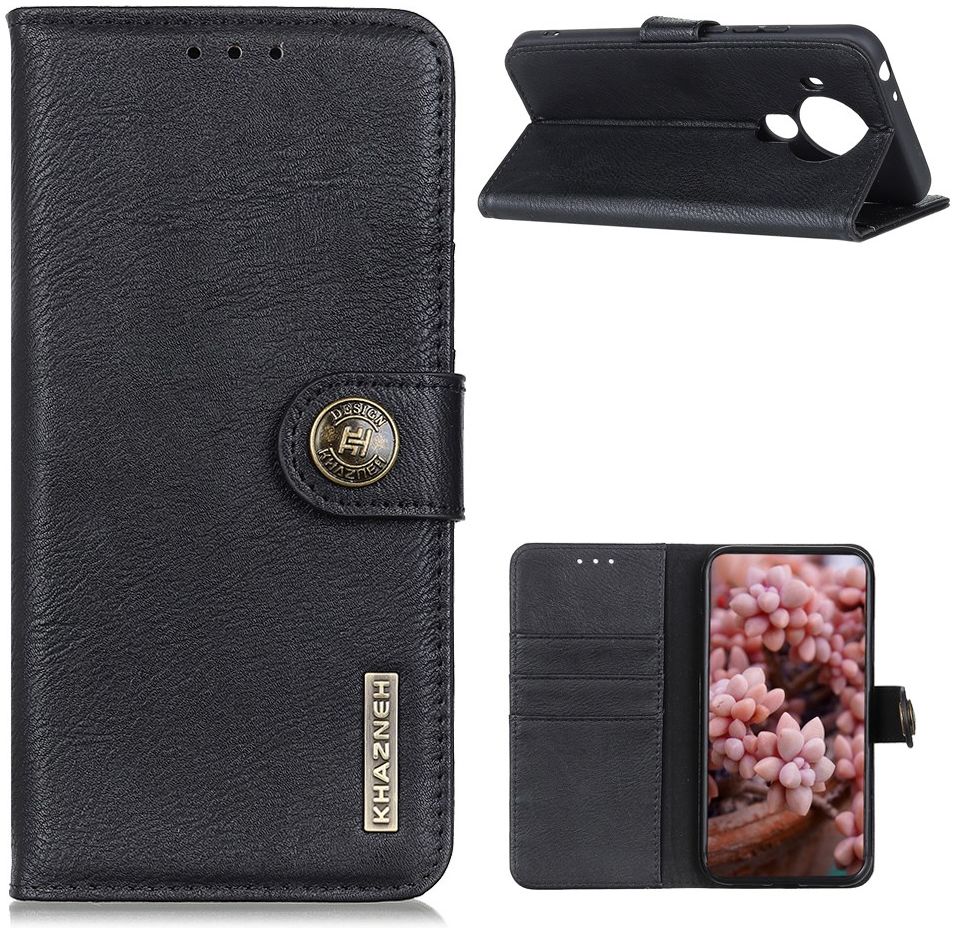 KHAZNEH Nokia 5.4 Hoesje Portemonnee Book Case Zwart afbeelding 5