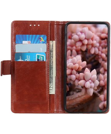 Nokia 5.4 Hoesje Wallet Book Case met Pasjes Bruin Hoesjes