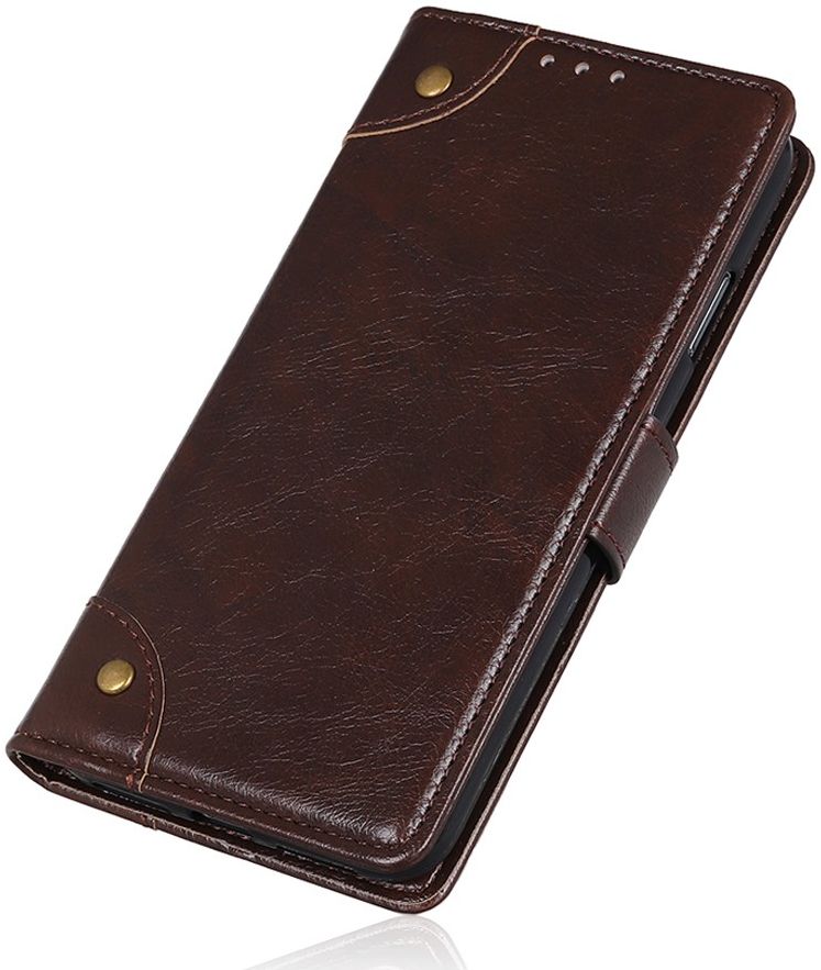 Nokia 5.4 Hoesje Wallet Book Case met Pasjes Coffee afbeelding 11