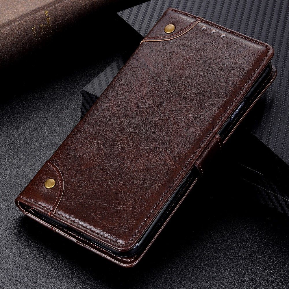 Nokia 5.4 Hoesje Wallet Book Case met Pasjes Coffee afbeelding 3