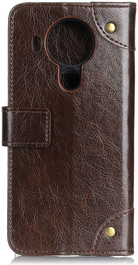 Nokia 5.4 Hoesje Wallet Book Case met Pasjes Coffee afbeelding 7