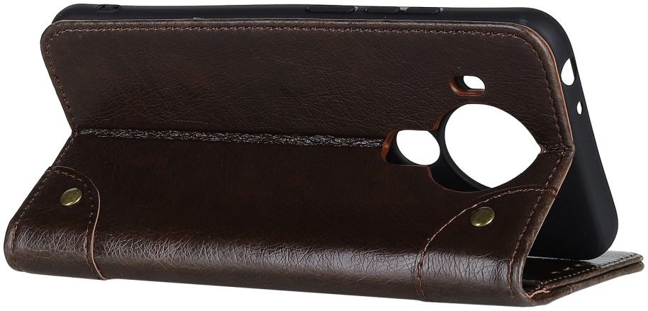 Nokia 5.4 Hoesje Wallet Book Case met Pasjes Coffee afbeelding 8