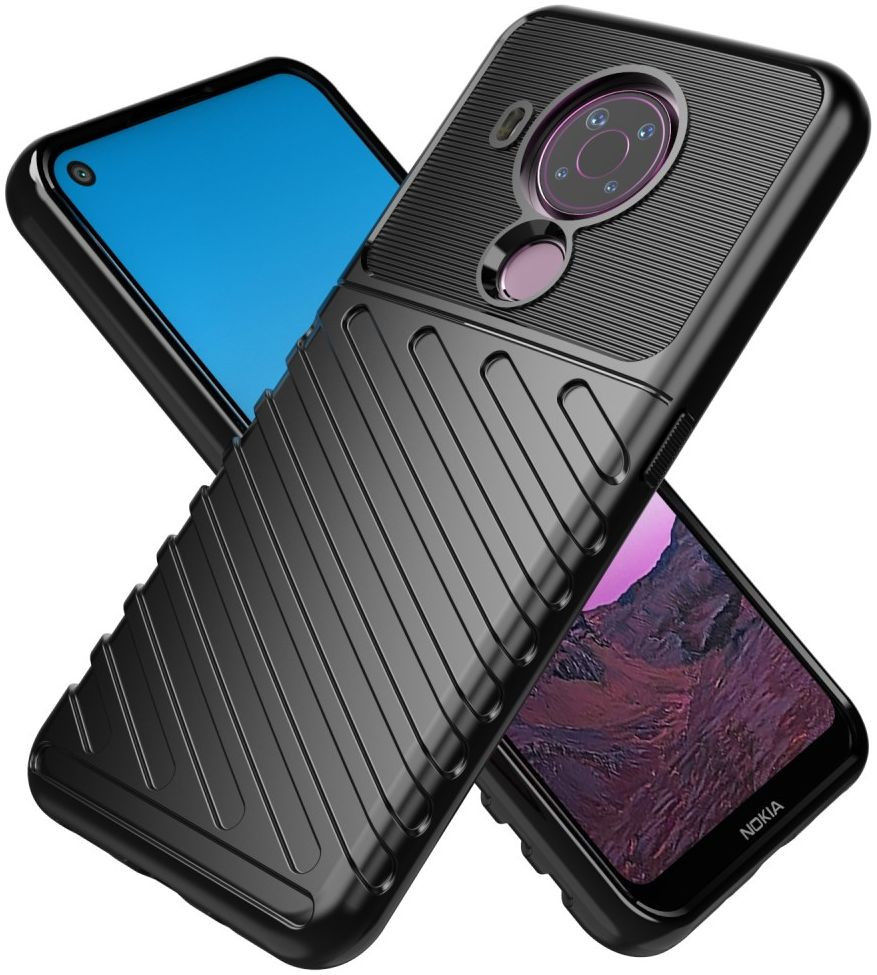Nokia 5.4 Hoesje Thunder Series Back Cover TPU Groen afbeelding 3