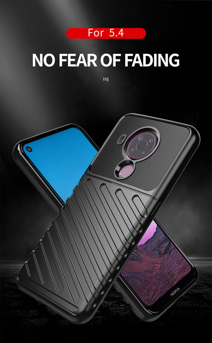 Nokia 5.4 Hoesje Thunder Series Back Cover TPU Groen afbeelding 4