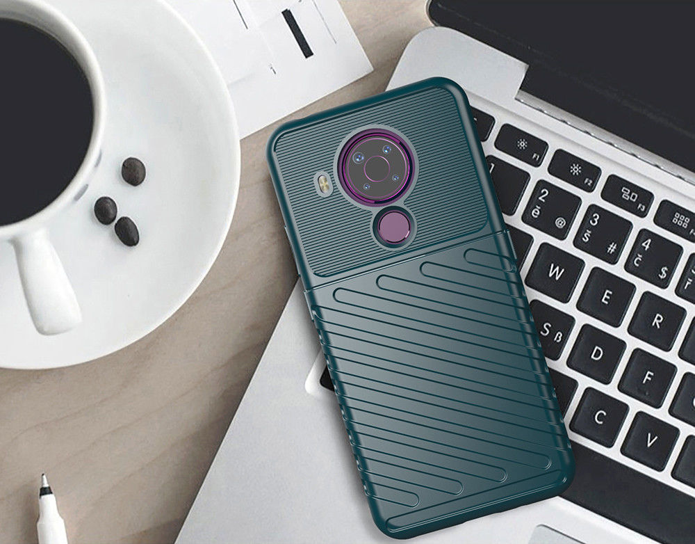 Nokia 5.4 Hoesje Thunder Series Back Cover TPU Groen afbeelding 2
